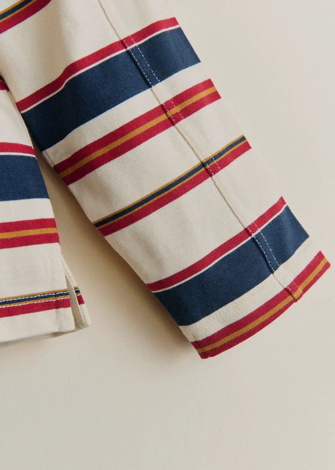 Burgundy Navy Ecru Stripe