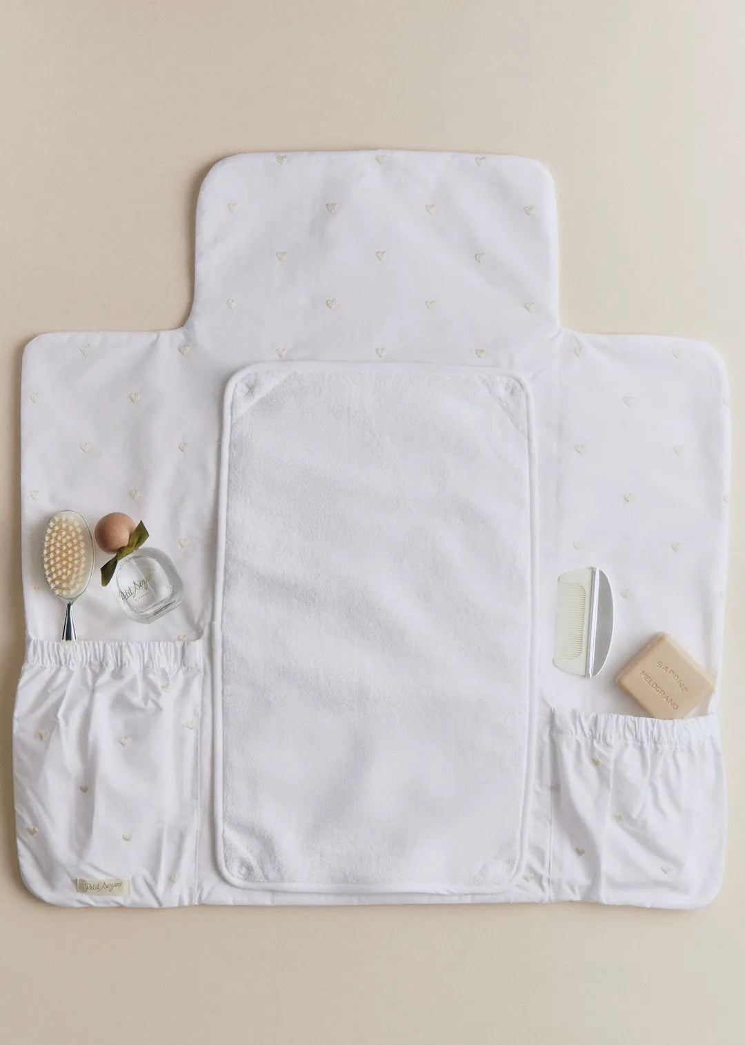 Beige Heart Print