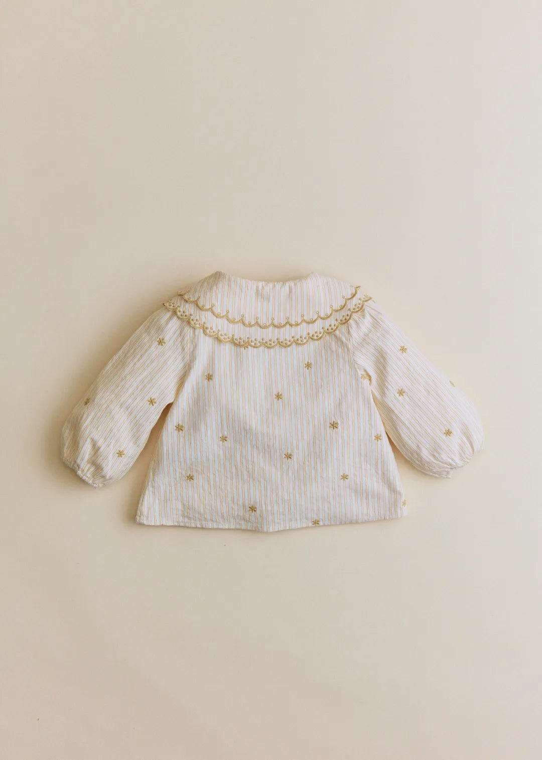 Woven Stripe + Doily Embroidery