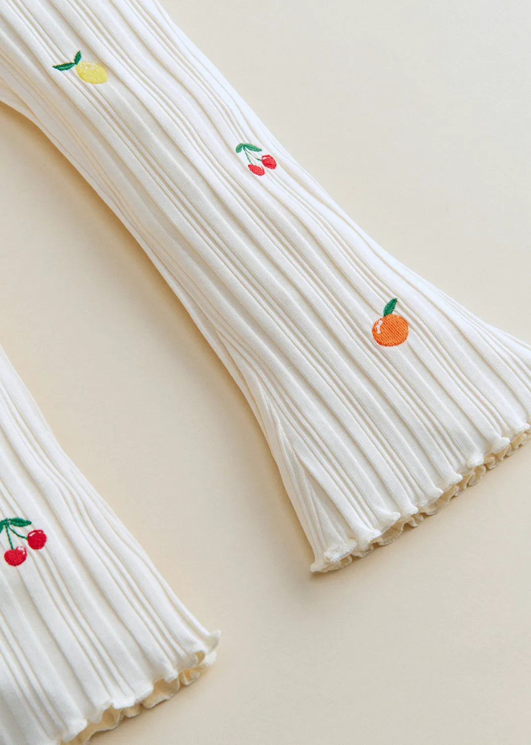 Ecru with Fruit Embroidery