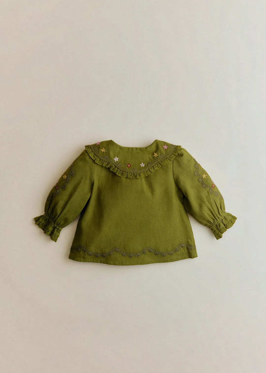 Olive Green Laurette Embroidery