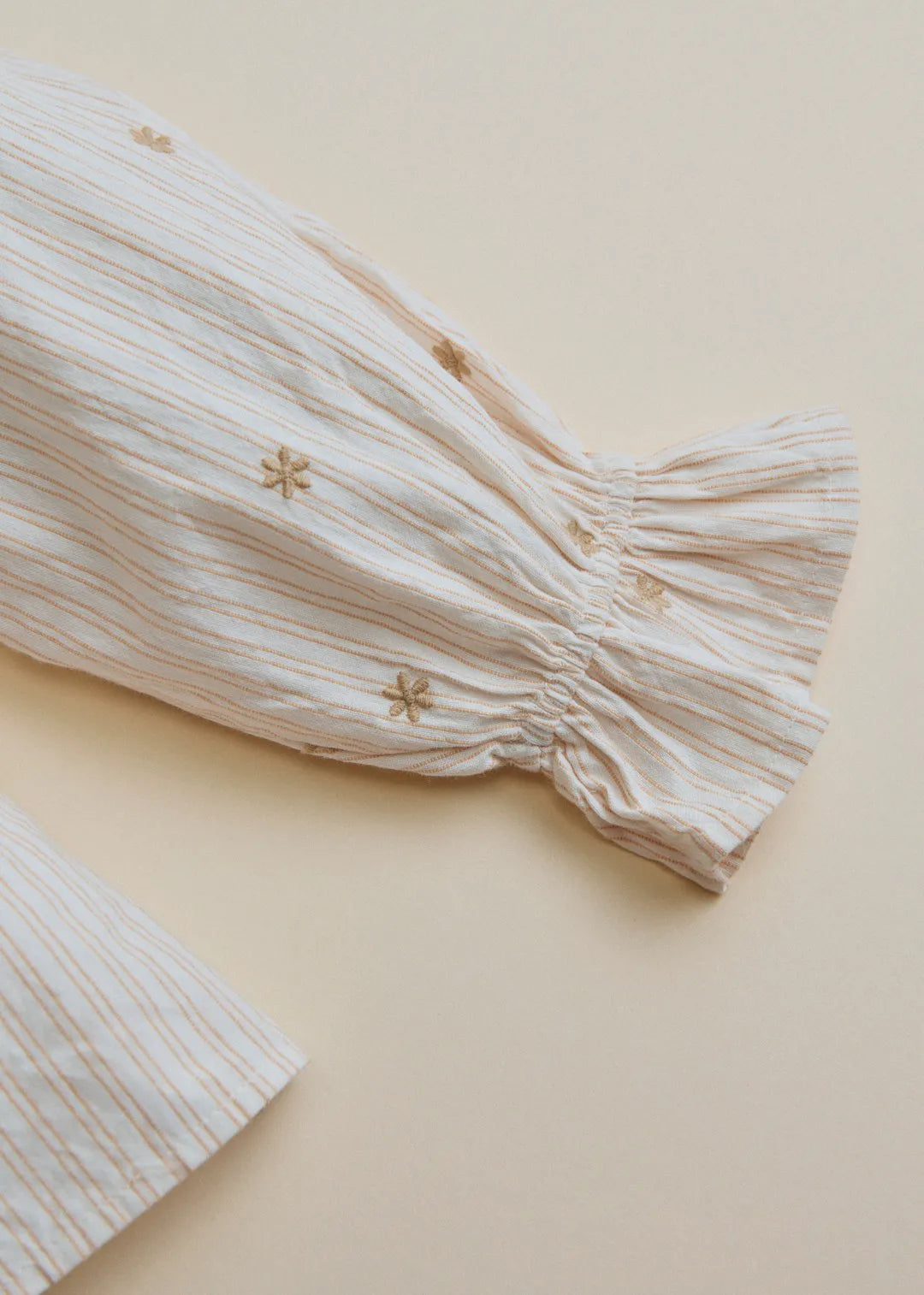 Woven Stripe + Doily Embroidery