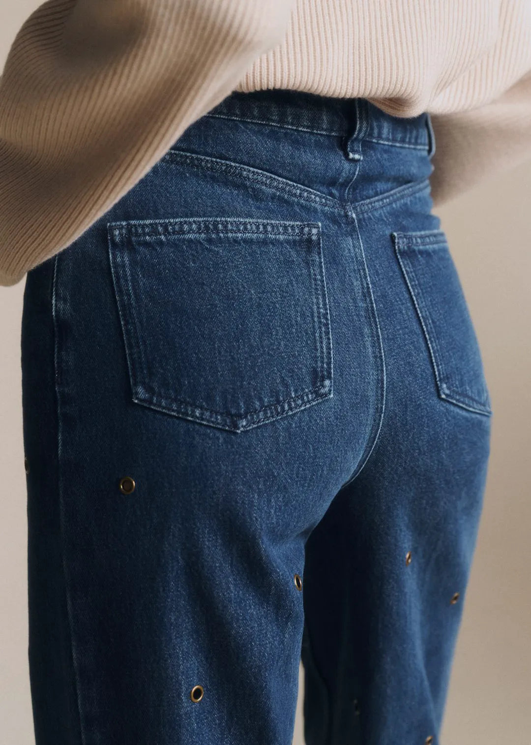 Dark Navy with Eyelet Embroidery