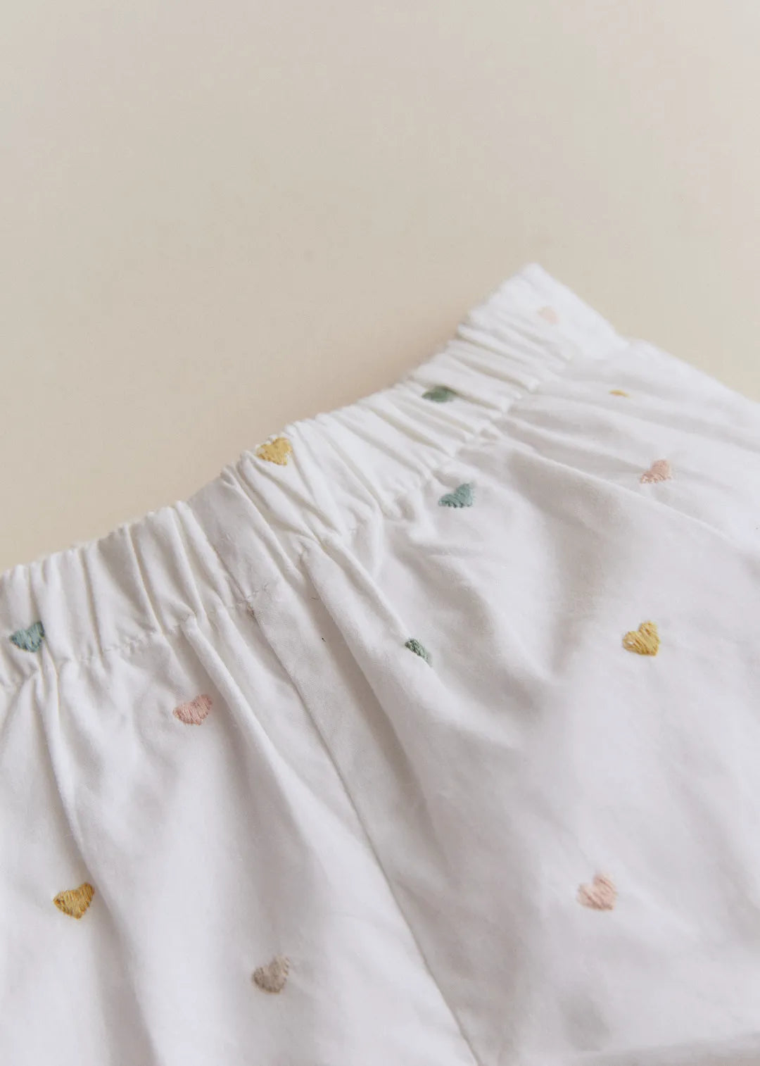 White / Multicoloured Embroidery