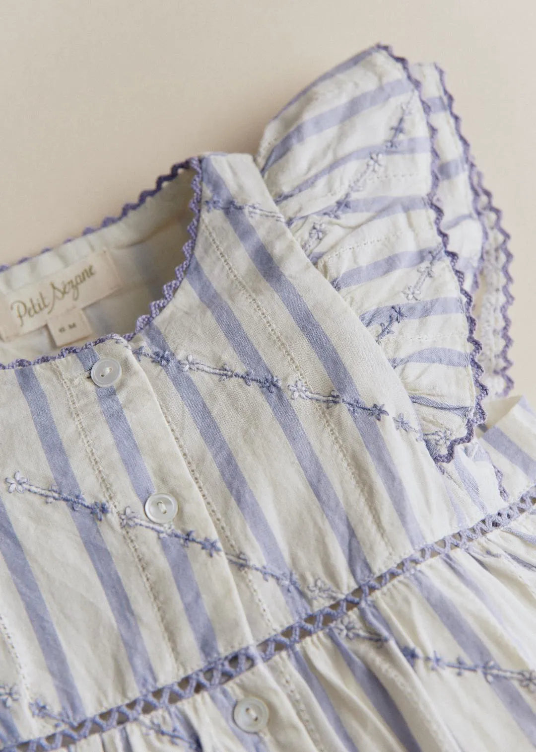 Lavender Striped Embroidery
