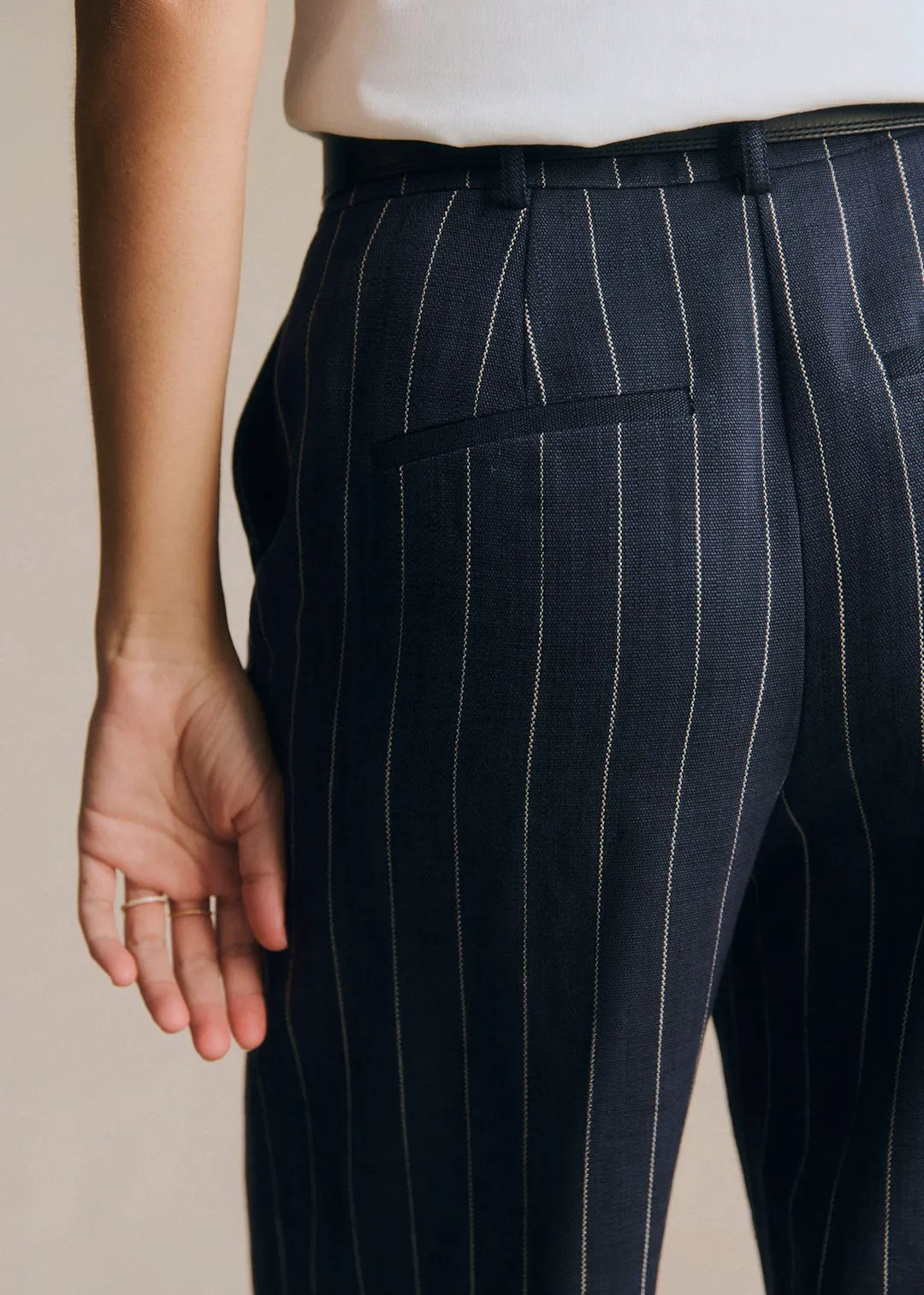 Tennis Stripes Blue and Ecru