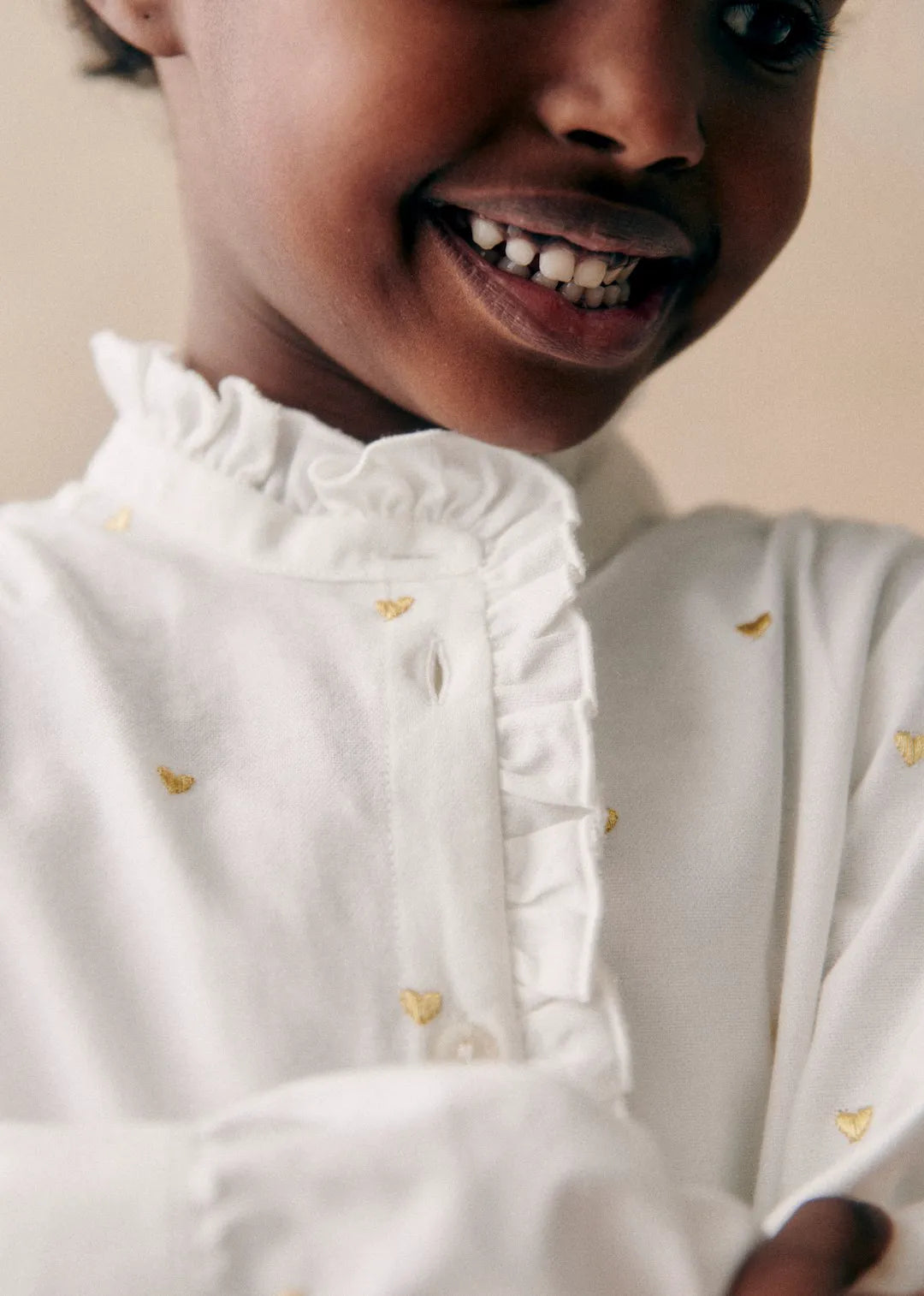 Gold Heart Embroidery