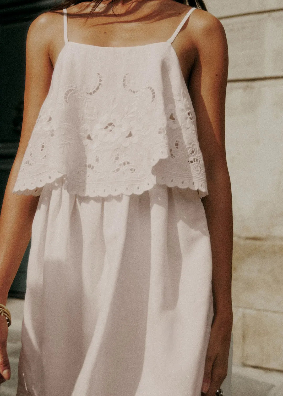 Embroidered Ecru