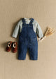 Dark blue light denim