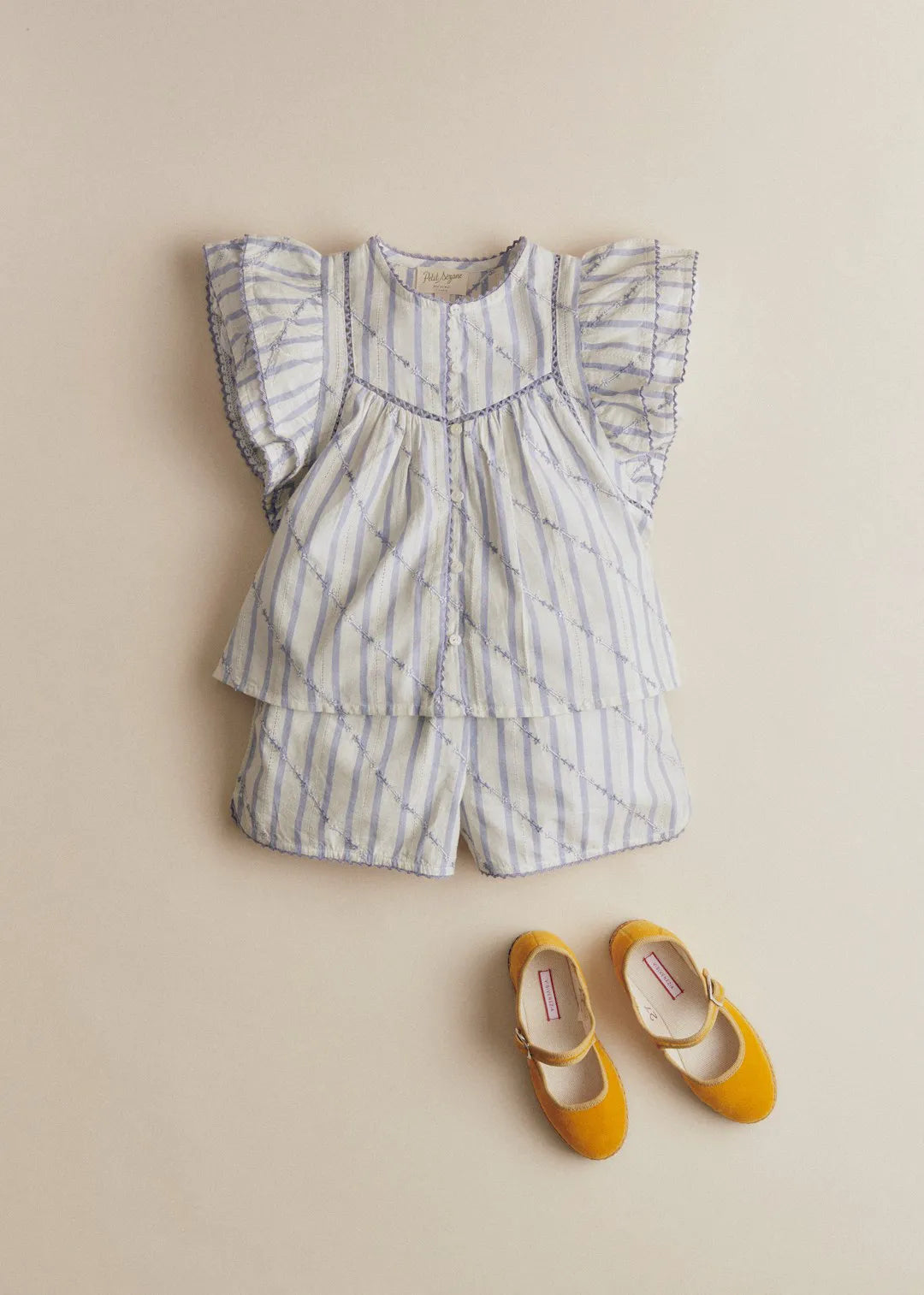 Lavender Striped Embroidery