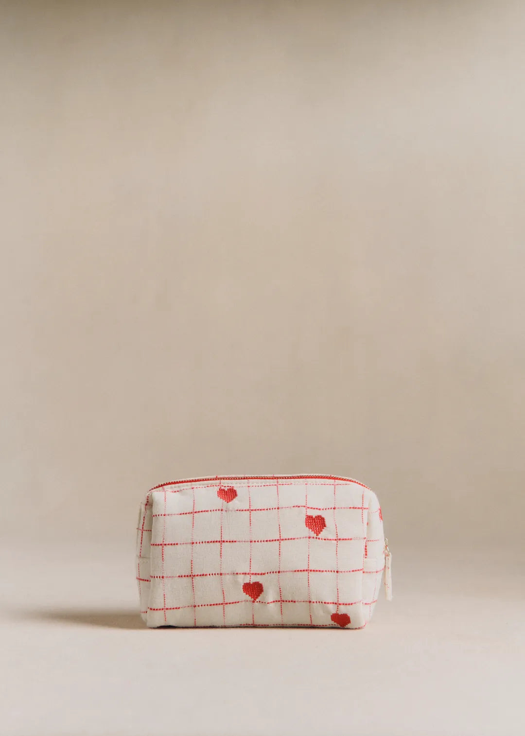 Embroidered Red Hearts