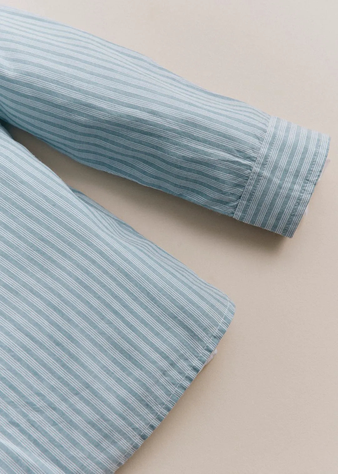 Ecru with Blue Stripes