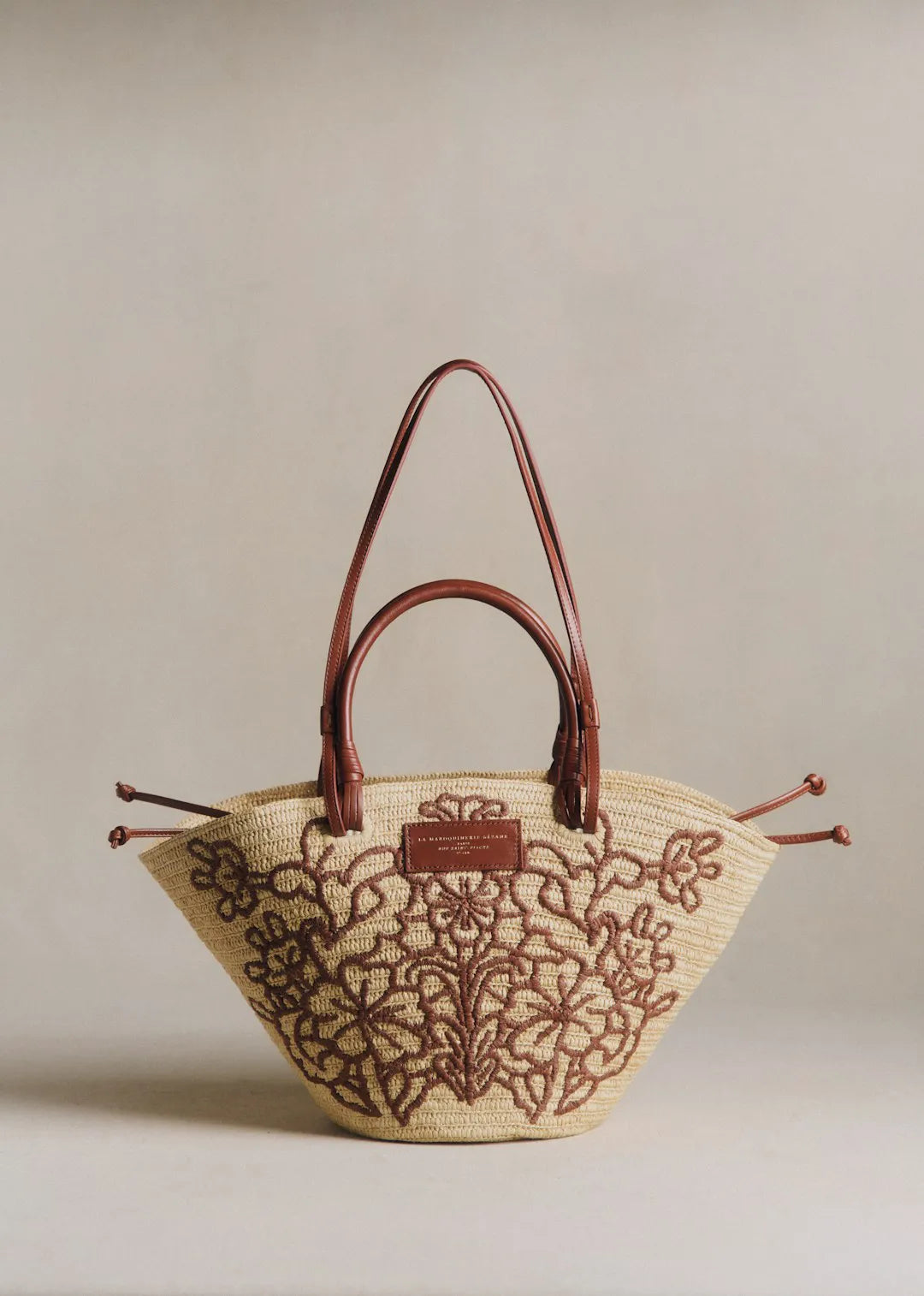 Raffia Embroidery Terracotta Flowers