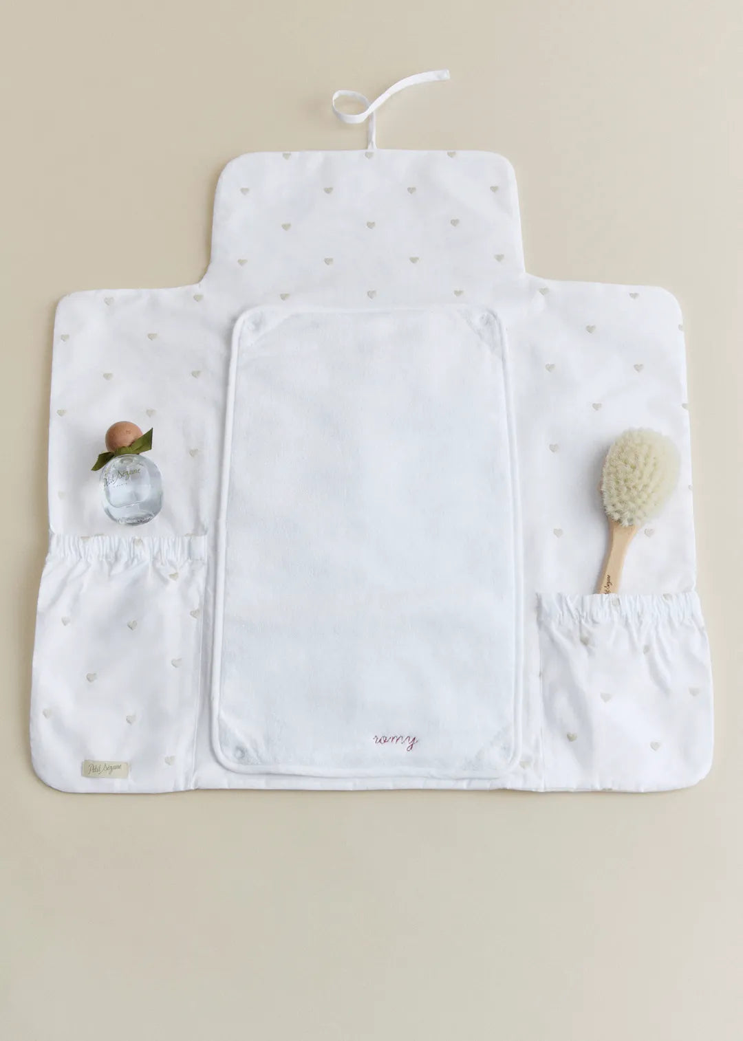Beige Heart Print