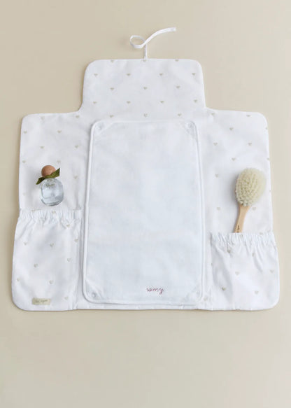 Beige Heart Print