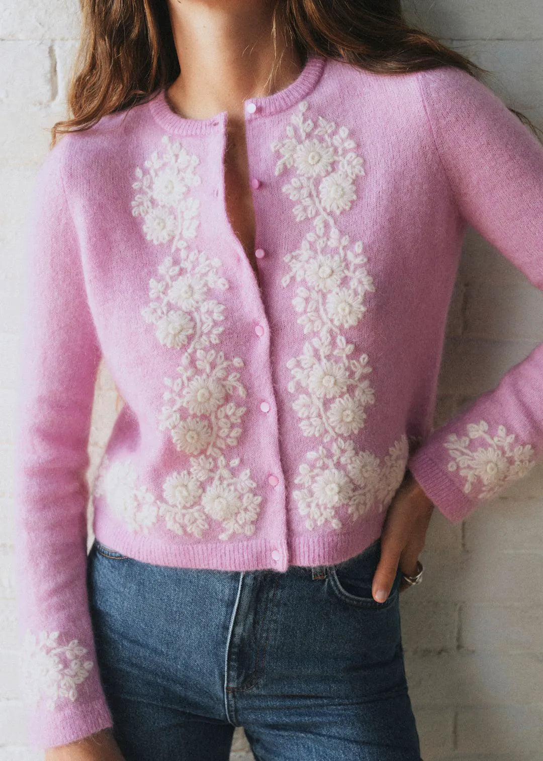 Lilac with Ecru Embroidery