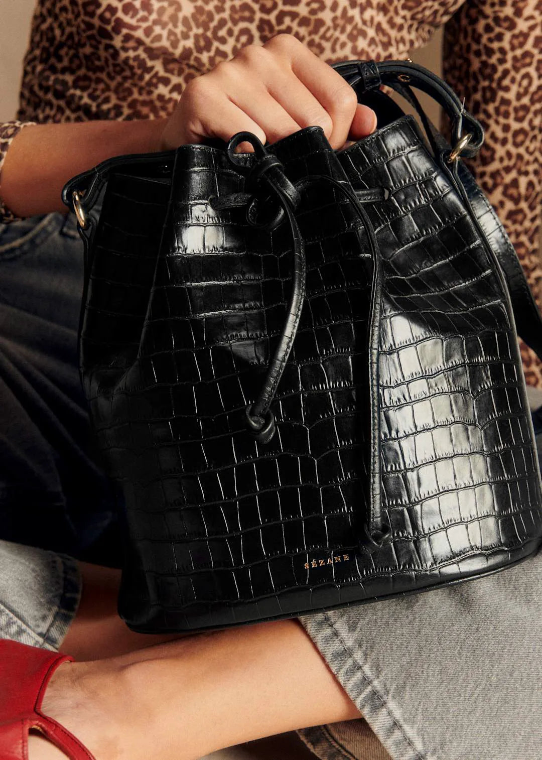 Black Crocodile Print