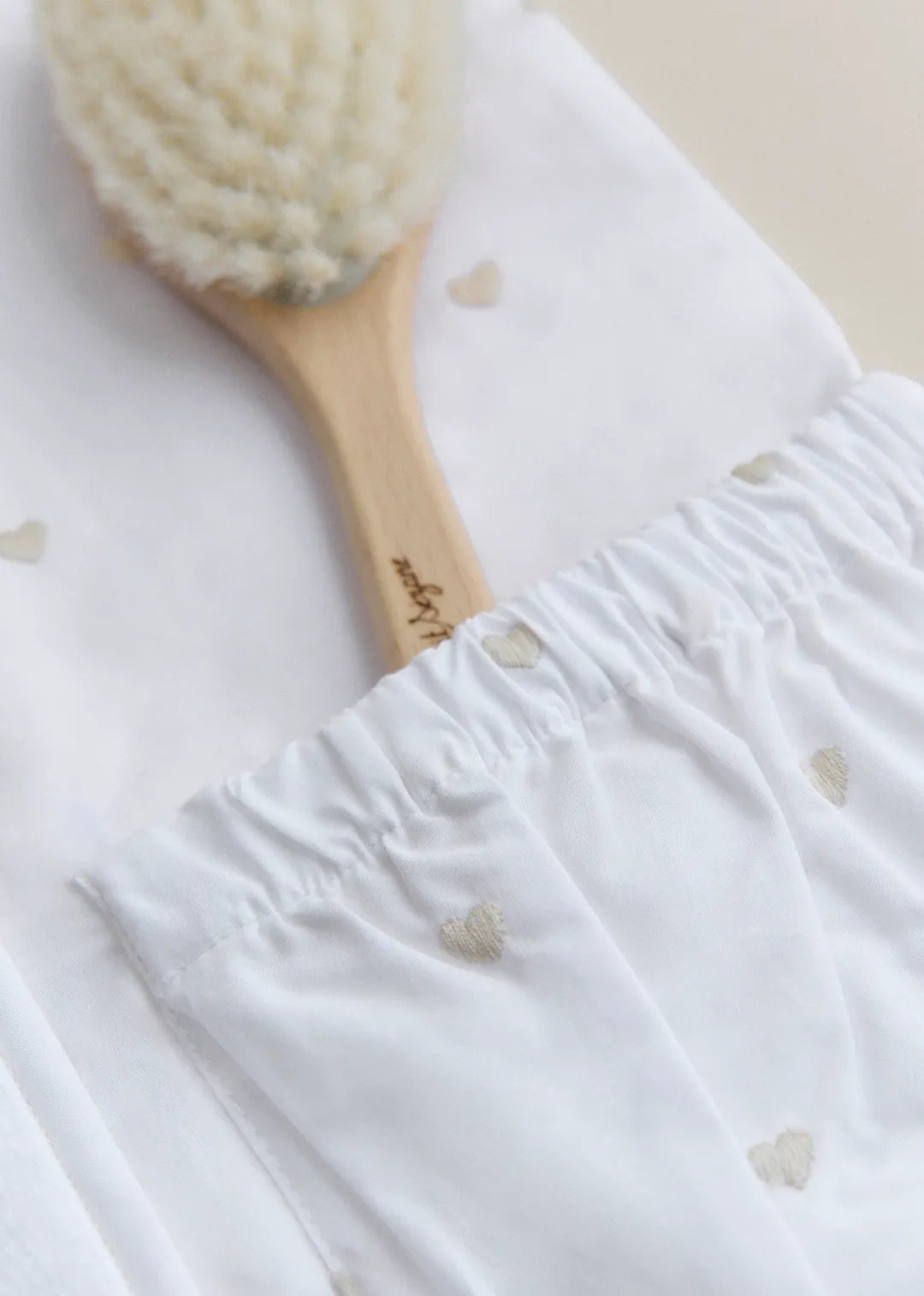 Beige Heart Print