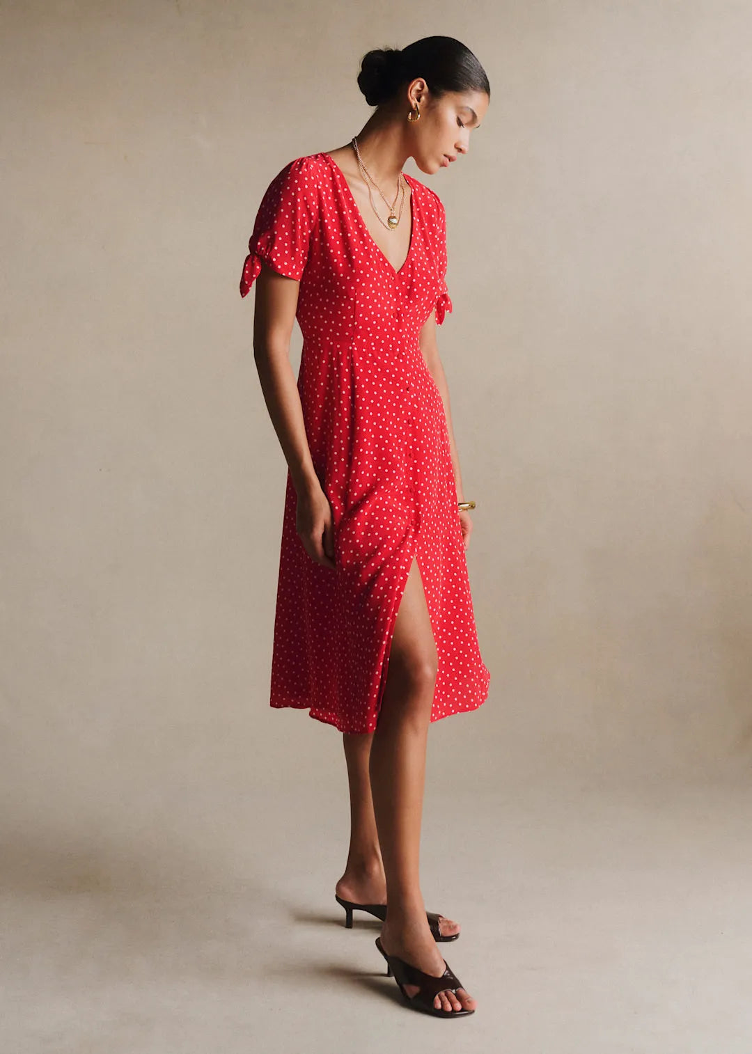 Red with White Polka Dots