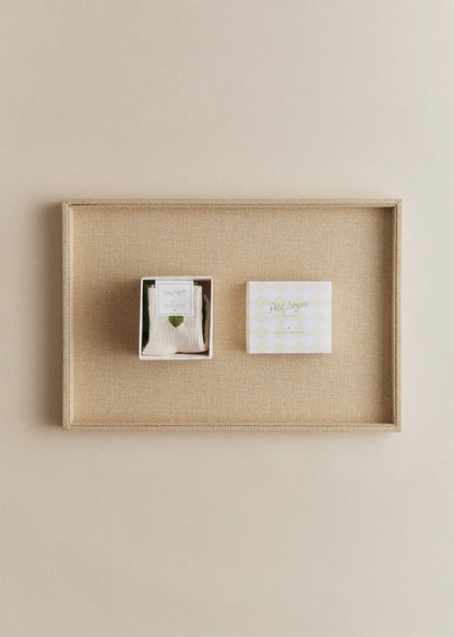 Ecru heart / Lucky green clover