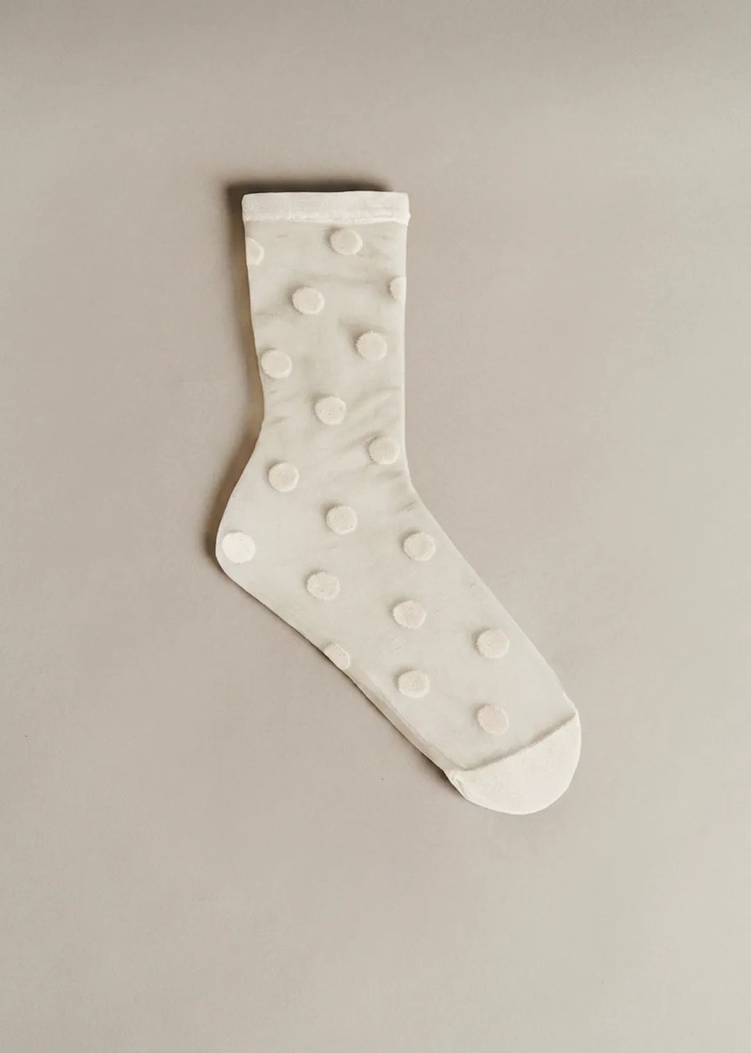 Ecru / Black Polka Dot