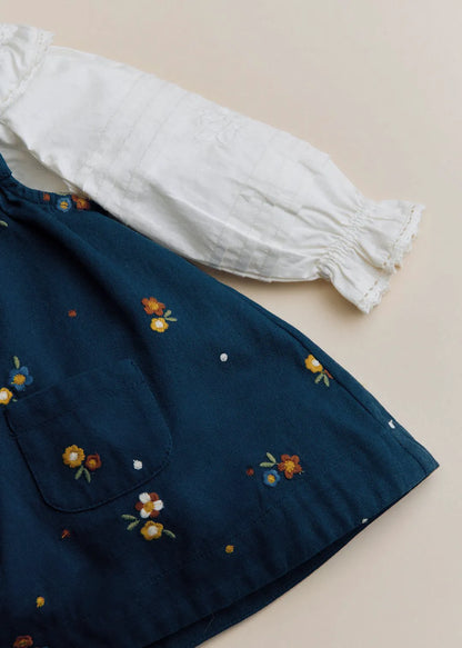 Medium Blue Lorea Embroidery