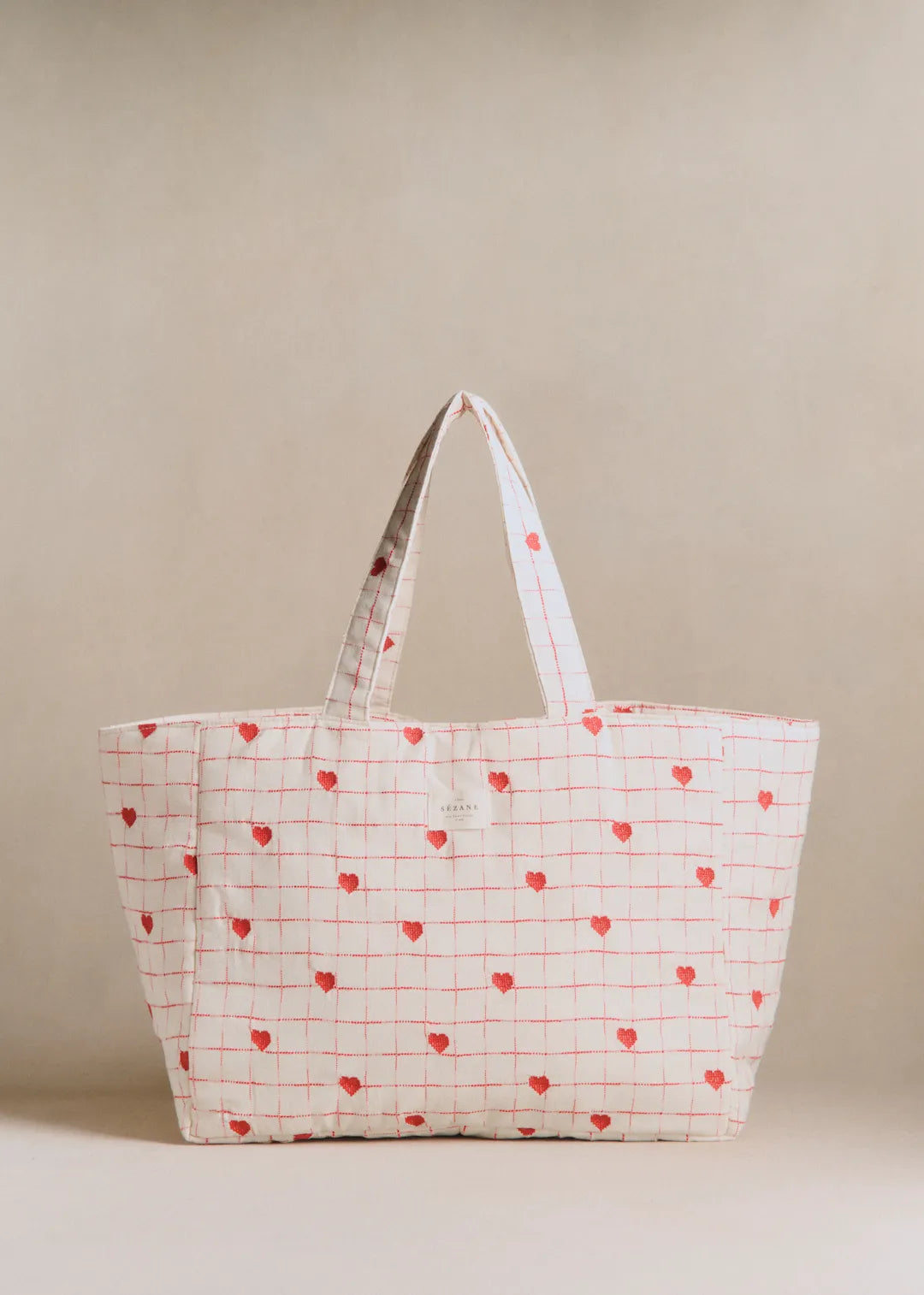 Embroidered Red Hearts