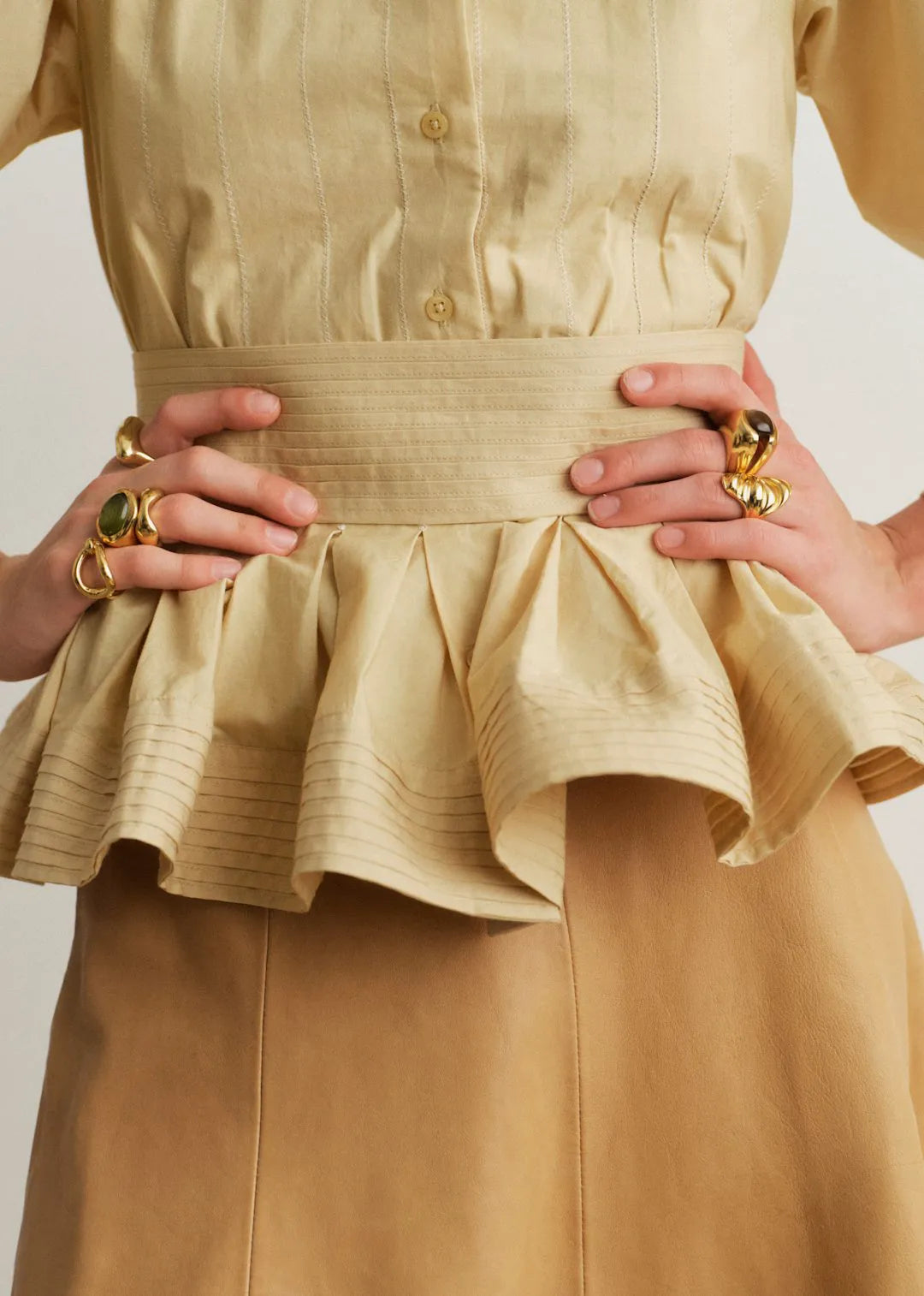 Solid Mustard Embroidery