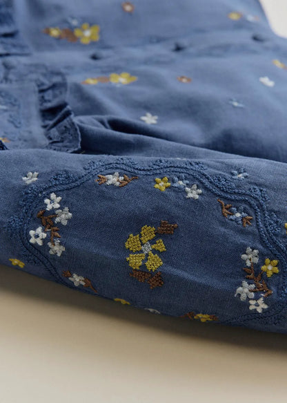 Blue Embroidery Laurette