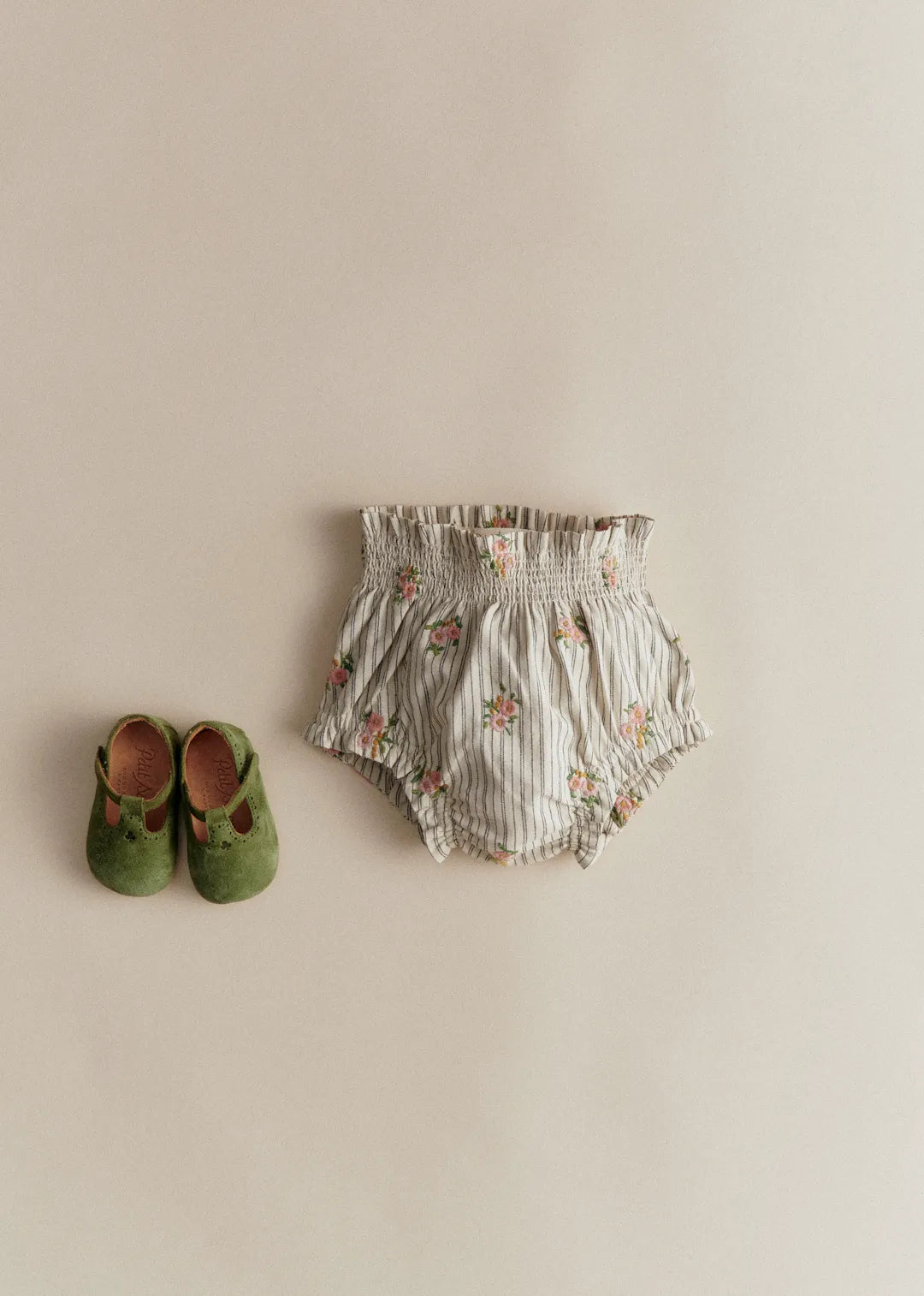 Stripes with Floral Embroidery