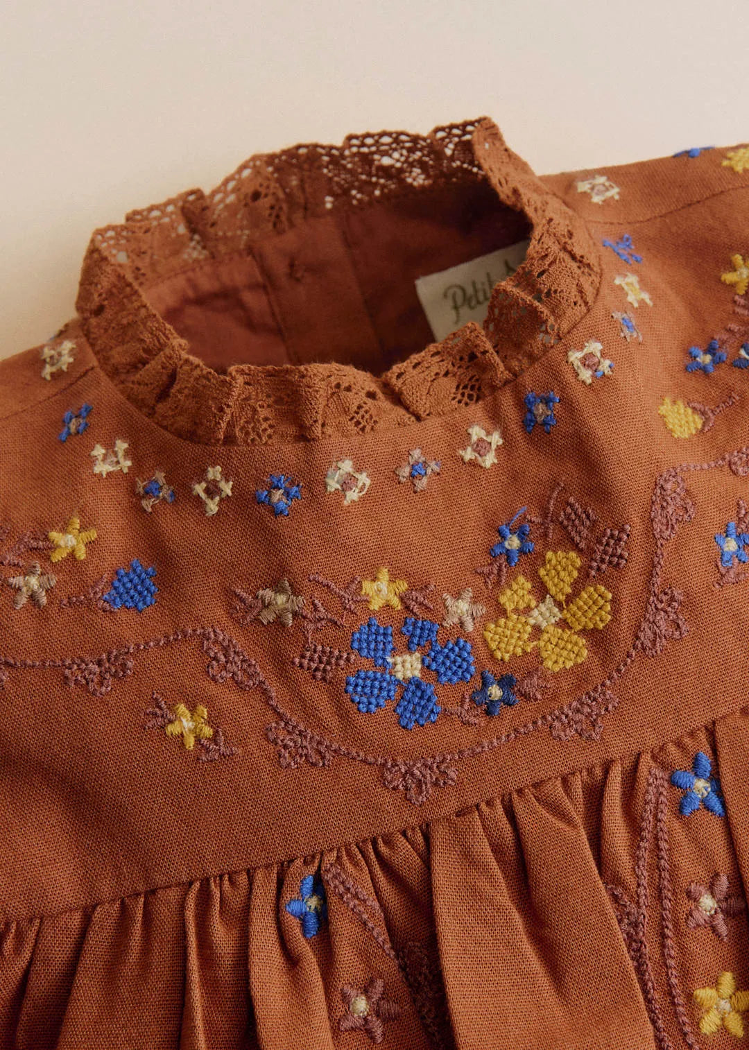 Caramel Laurette Embroidery