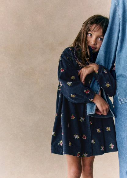 Navy / Multicoloured embroidery