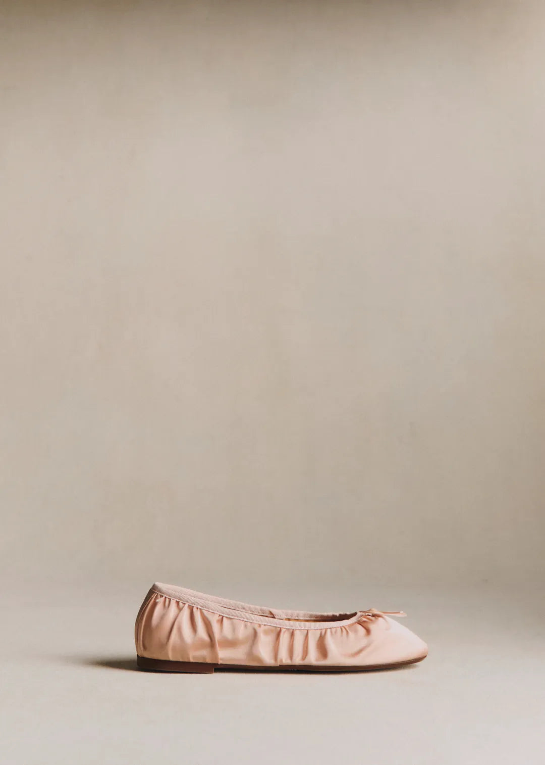 Pale Pink Pleated Satin