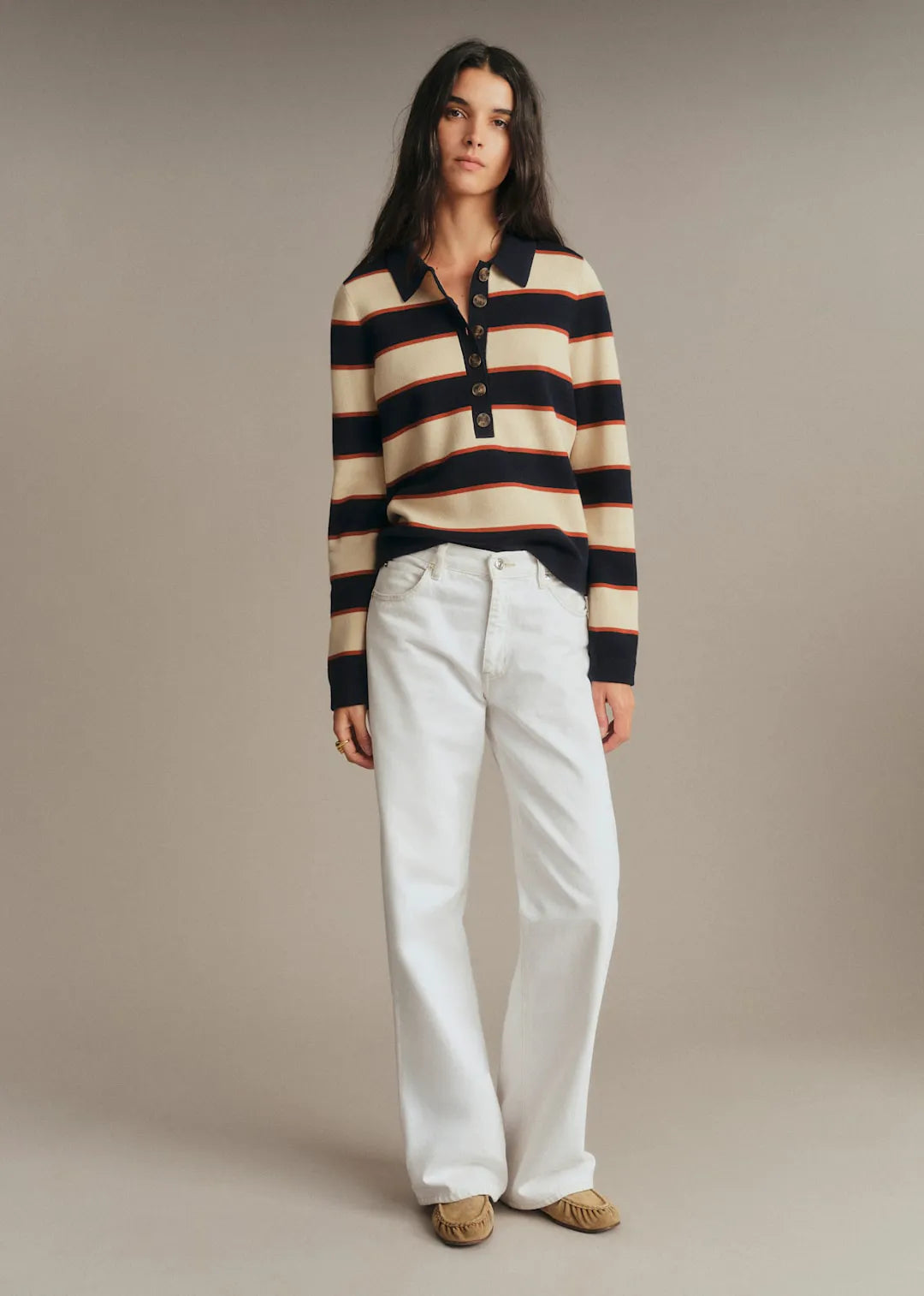 Cream / Navy