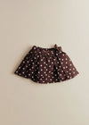 Ecru Polka Dots on Chocolate Print