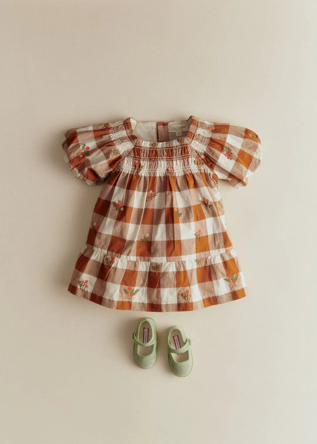 Maxi Gingham Caramel / Ecru
