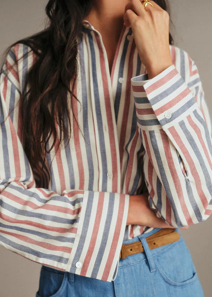 Blue / Cream / Burgundy Stripes