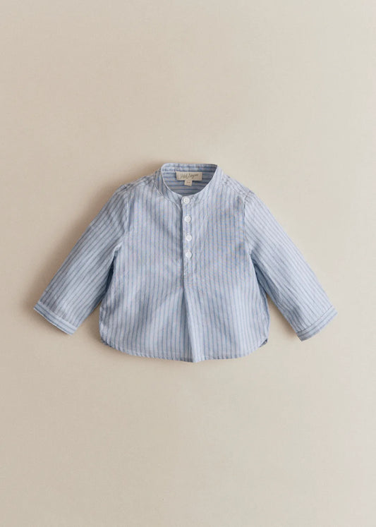Ecru with Blue Stripes