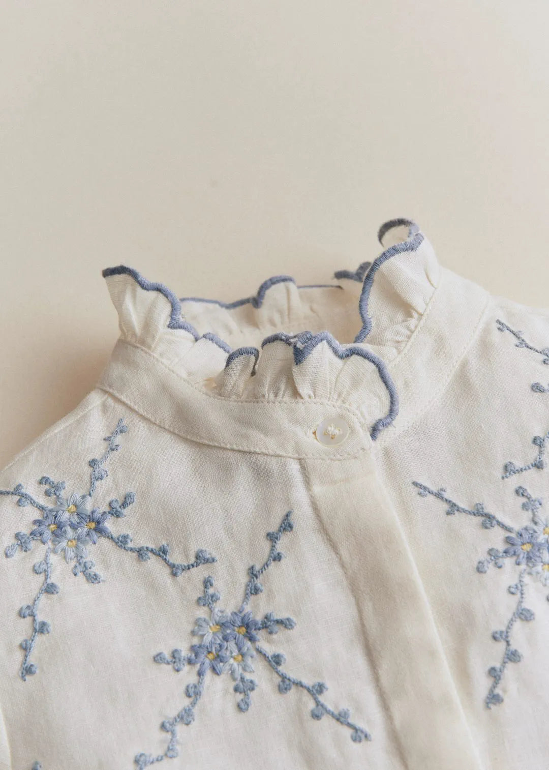 Blue Bouquet Embroidery