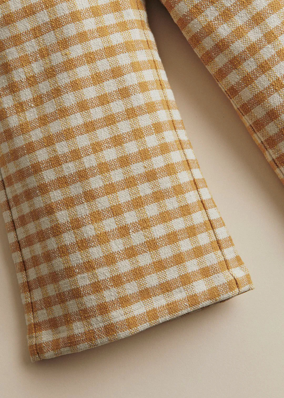 Ochre Ecru Gingham Checks