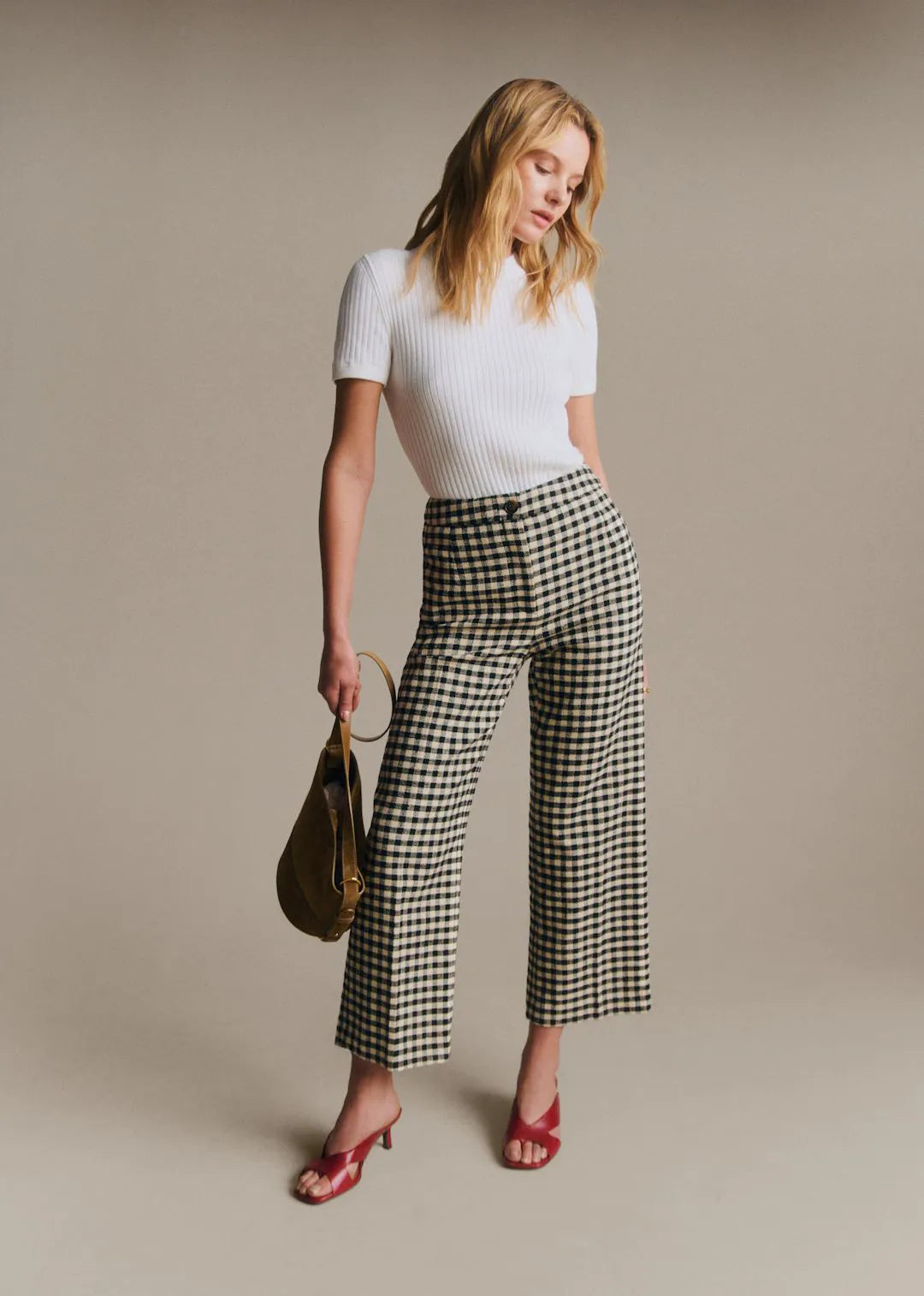 Black and Ecru Gingham
