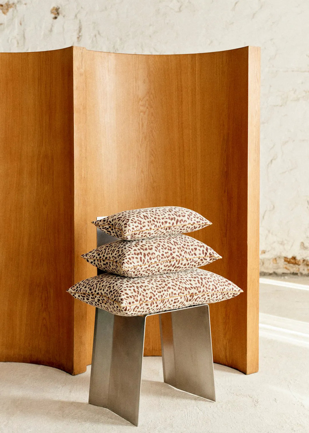 Ecru and Coffee Leopard Print