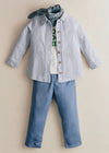 Blue Striped Denim