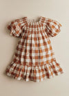 Maxi Gingham Caramel / Ecru