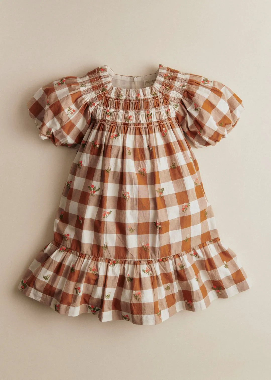 Maxi Gingham Caramel / Ecru