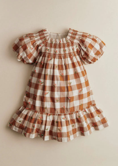 Maxi Gingham Caramel / Ecru