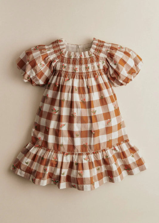 Maxi Gingham Caramel / Ecru