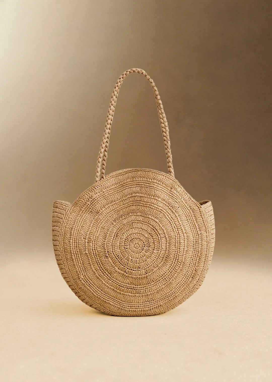Raffia with Embroidered Flowers