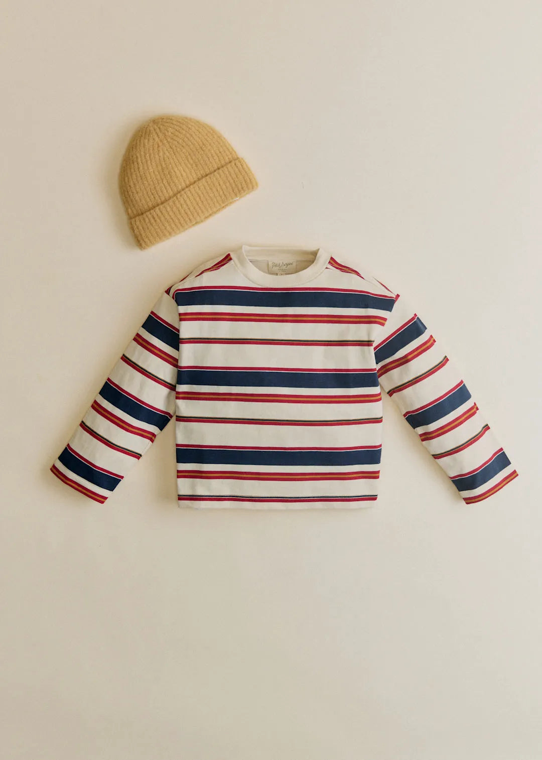 Burgundy Navy Ecru Stripe