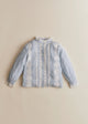 Ecru with Blue Stripes